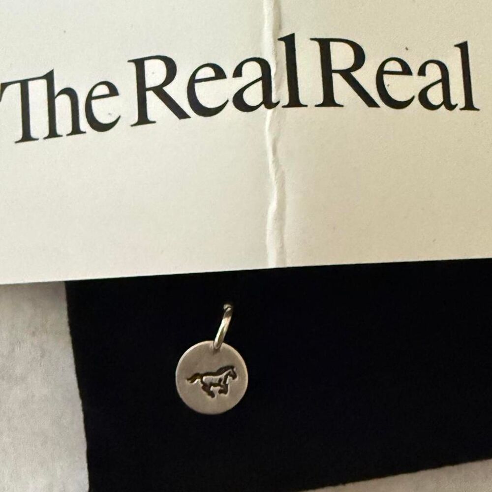 NWT The Real Real sterling silver mini horse charm